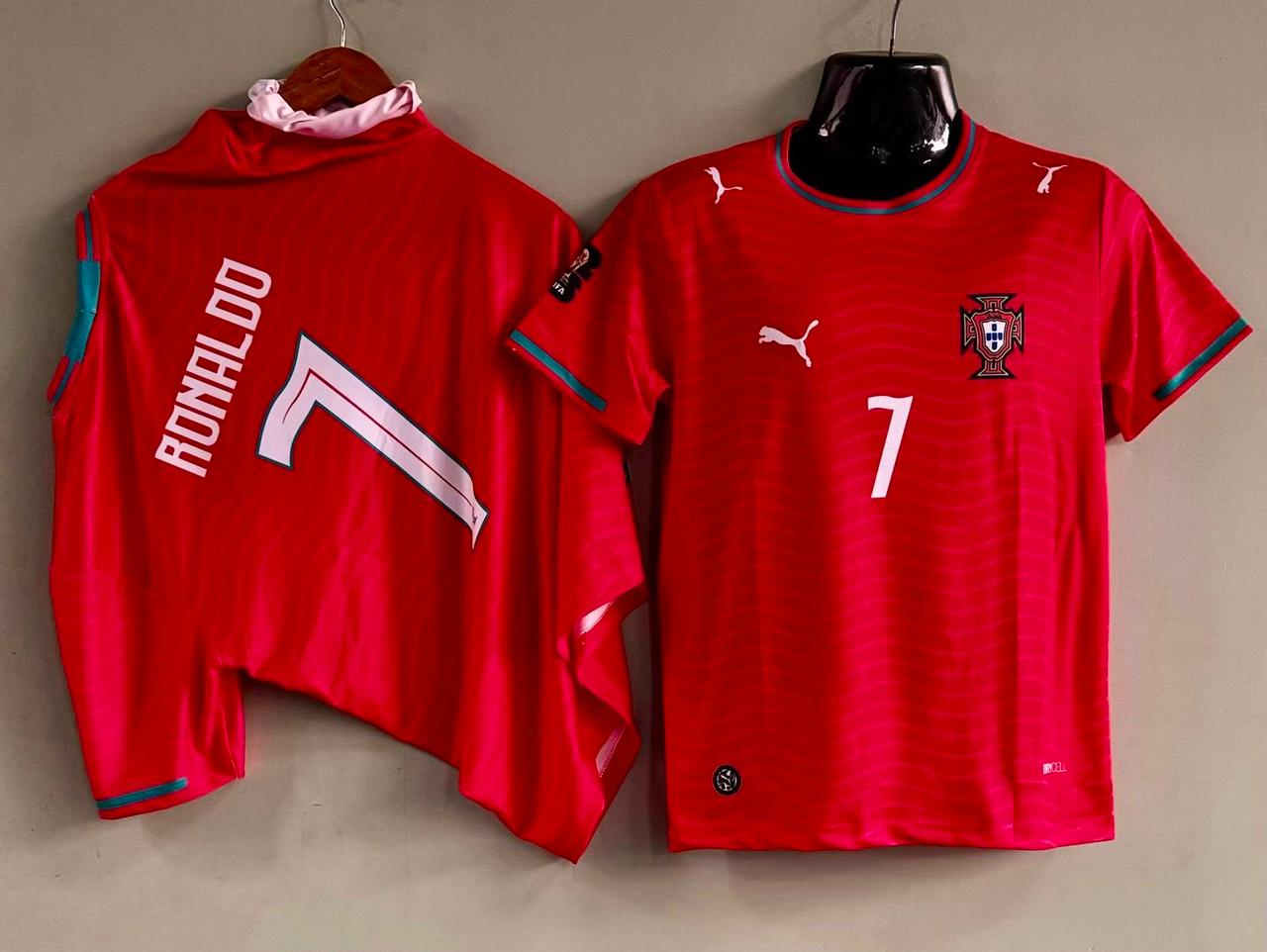 Cristiano Ronaldo #7 Portugal Concept Home Jersey – Vibrant Redproduct