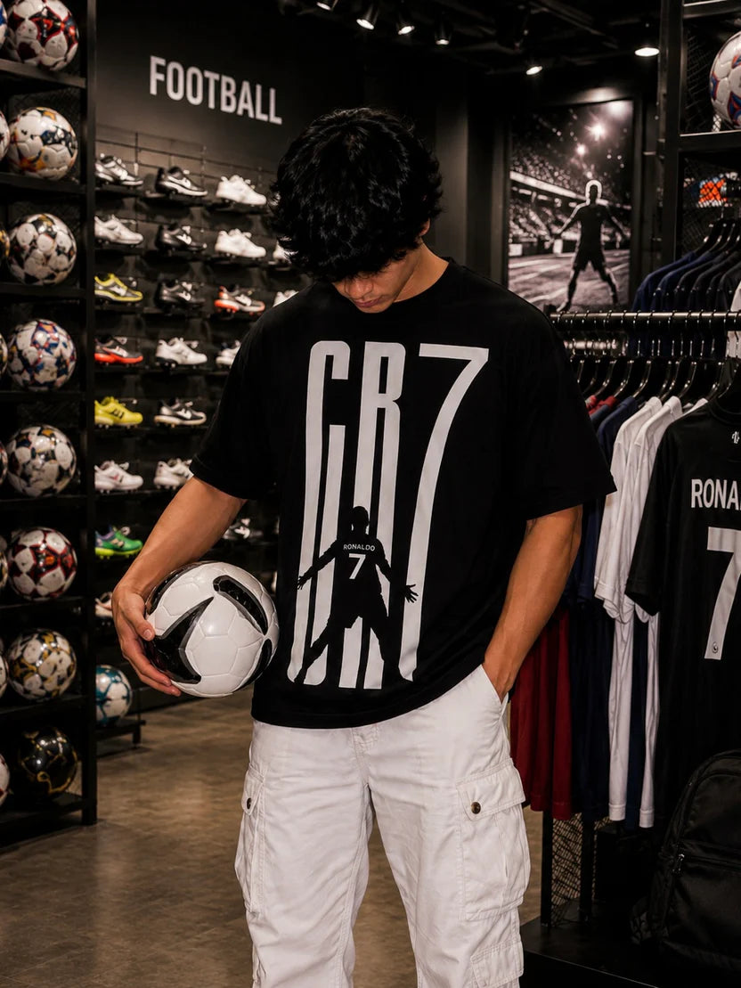 CR7 GOAT - OVERSIZED TEE – 200 GSM