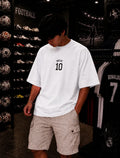MESSI SHADOW WHITE OVERSIZED T-SHIRT – 200 GSM